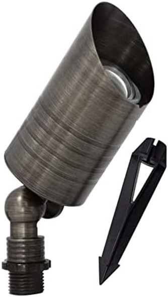 Led Spot Lights Outdoor Landscape Lighting 117 - Solid Brass Spotlight Led Yard Lights Security Landscape Lights For Beautiful Bright Long Lasting Home Garden Area Deck Lighting (No Bulb)