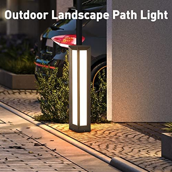 Outdoor Path Light 31.5" Modern Landscape Bollard Lighting Garden Pathway Walkway Lights Luxury Led Driveway Lamp Ip54 Waterproof With High Voltage Wired Lawn Patio Courtyard Backyard Decor