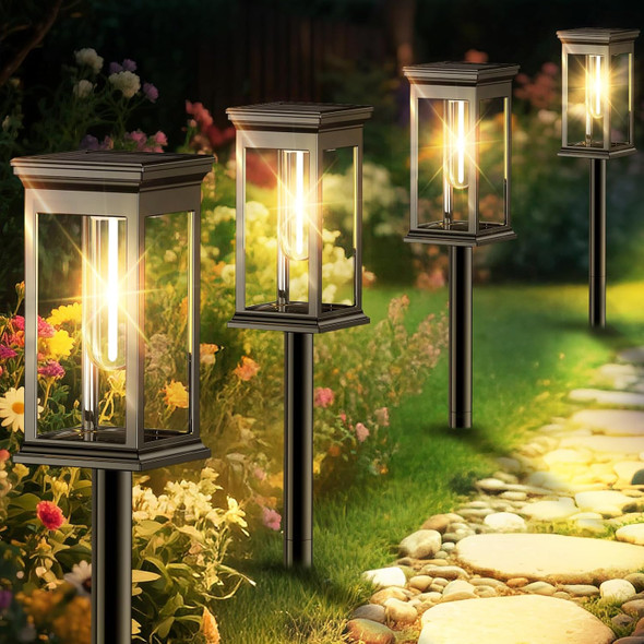 Solar Pathway Lights Outdoor Waterproof – 8 Pack Bright Solar Powered Garden Lights With Auto On/Off Ip65 Led Landscape Lighting For Walkway Patio Lawn Yard Decor