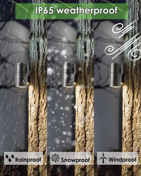 Low Voltage Landscape Lighting Spot Down Light 12V Tree Downlight Fixture Outdoor Moonlight Cast Aluminum 5W Mr16 Led Bulb Stainless Steel Mounting Bracket