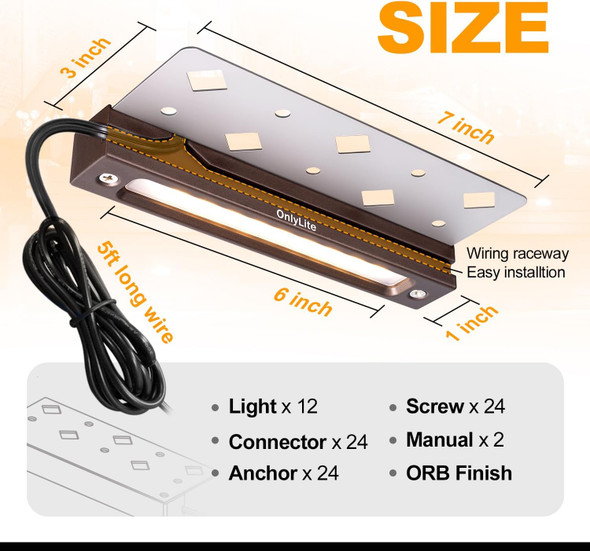 7 Inch Retaining Wall Lights 3.5W Led Hardscape Lighting Low Voltage Step Light 12V-24V Landscape Paver Lights 2700K Warm White Outdoor Landscape Lighting Deck Light 12Pack With Ip65 Connectors