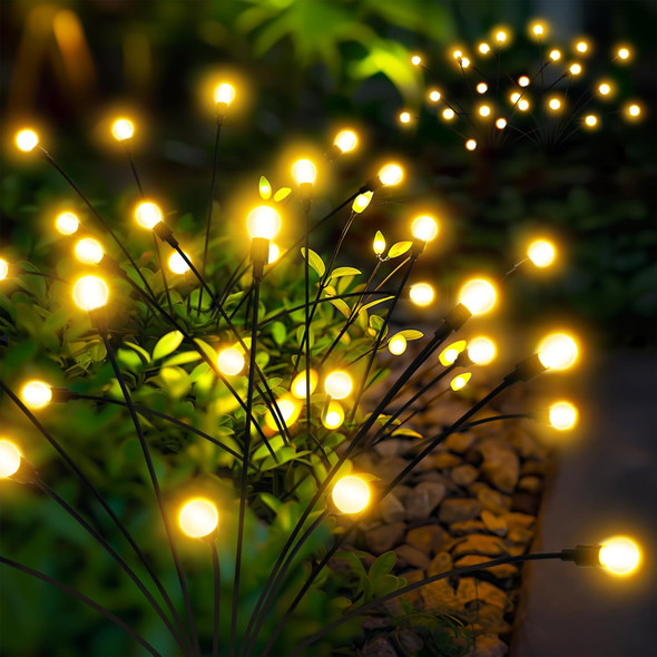 Solar Garden Lights 40 Led Firefly Garden Lights Solar Outdoor Solar Lights For Outside Sway By WindSolar Lights Outdoor Waterproof For Christmas Yard Patio Pathway Decoration (4 Pack)