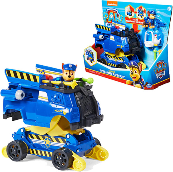 Paw Patrol Chase Rise And Rescue Transforming Toy Car With Action Figures And Accessories Kids’ Toys For Ages 3 And Up