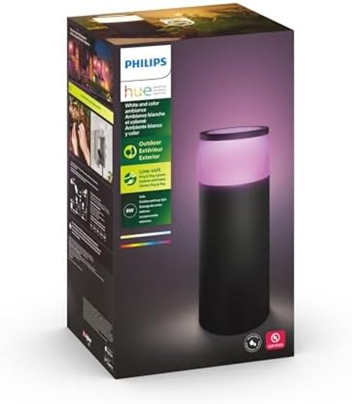 Philips Hue Calla Outdoor Smart Pathway Light - White & Color Ambiance Led Walkway Lights - Low Voltage Lighting - 1 Pack - Requires Bridge And Power Supply - Control With App And Voice - Weatherproof