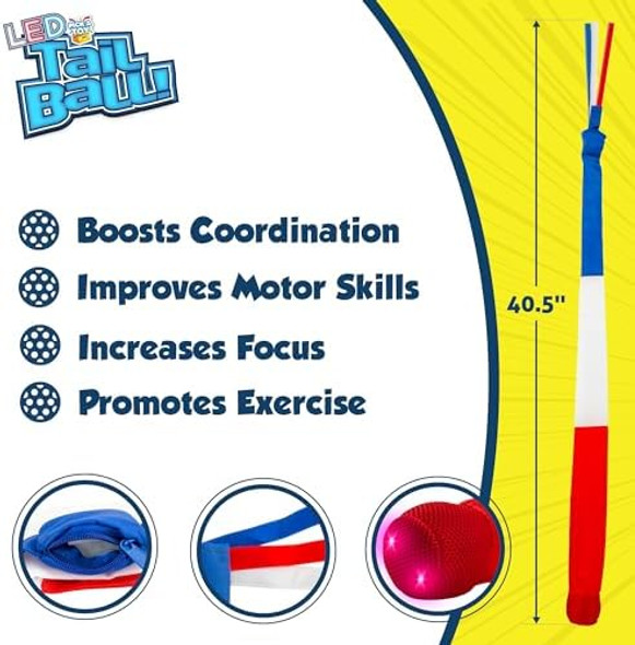 Outdoor Throw And Catch Light Up Ball Games -Kids Sports Ball & Led Tail Glow At Night - Play In The Dark - Fun Throwing Toys For Kids & Adults Boys & Girls Outdoor Throw And Catch Light Up Ball Games -Kids Sports Ball & Led Tail Glow At Night - Play In The Dark - Fun Throwing Toys For Kids & Adults Boys & Girls