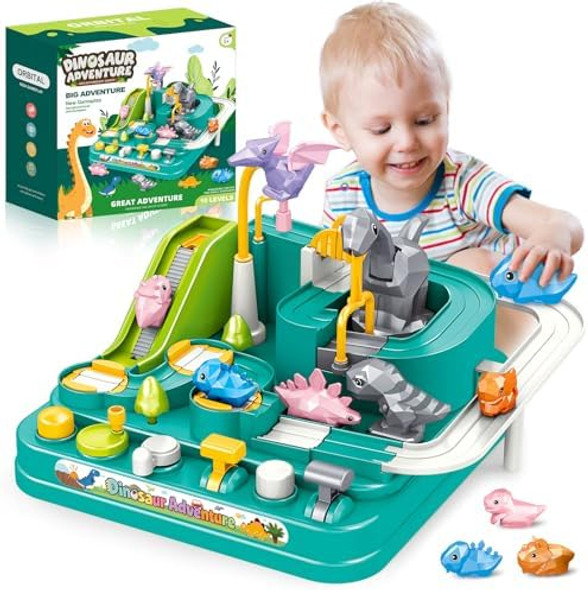 Toys For 3 Year Old Boy - Car Adventure Playset - Race Track Vehicle Toy Set For Boy Girls Puzzle Rail Car Race Tracks For Kids Ages 3-5 Dinosaur Rescue Playset Preschool Educational Toys Toys For 3 Year Old Boy - Car Adventure Playset - Race Track Vehicle Toy Set For Boy Girls Puzzle Rail Car Race Tracks For Kids Ages 3-5 Dinosaur Rescue Playset Preschool Educational Toys