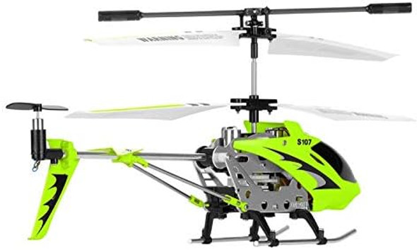 Poco Divo S107G Phantom 3Ch Infrared Rc Helicopter Mini Flight S107 Gyro With Light Green