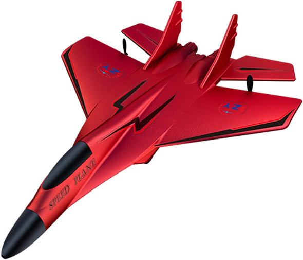 Puslako Rc Plane Red Aircraft 2.4Ghz 2 Channel Remote Control Plane Jet Fighter Airplane With Gyro For Kids And Beginners