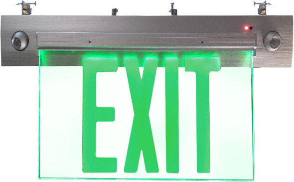 Rp Lighting 17-Inch Green Led Double Faceplate Recessed Edge-Lit Exit Emergency Combo Light Clear Rp Lighting 17-Inch Green Led Double Faceplate Recessed Edge-Lit Exit Emergency Combo Light Clear