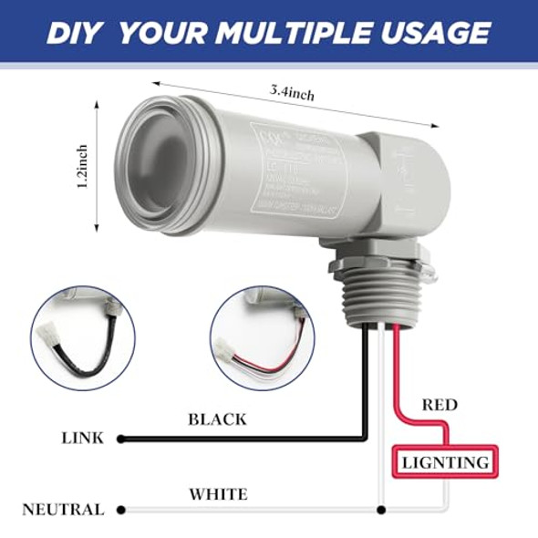 Retisee 2Set 120Vac Dusk To Dawn Light Sensor Switch Photocell Light Control With Swivel Mount For Outdoor Low Voltage Landscape Lighting Transformer Ul Listed Retisee 2Set 120Vac Dusk To Dawn Light Sensor Switch Photocell Light Control With Swivel Mount For Outdoor Low Voltage Landscape Lighting Transformer Ul Listed