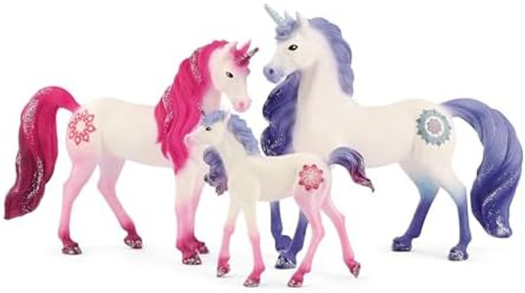 Schleich Bayala Unicorn Toys 3-Piece Collectible Set Of Unicorn Figurines Unicorn s For Girls Ages 5+ Mandala Unicorn Family Schleich Bayala Unicorn Toys 3-Piece Collectible Set Of Unicorn Figurines Unicorn s For Girls Ages 5+ Mandala Unicorn Family