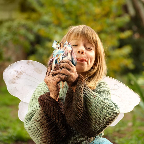 Schleich Bayala - 3 Pc Fairy Toys Set - Eyela And Unicorn Figure Playset - Cute Fairy Doll And Fantasy Figurines For Girls And Boys - Magical Toys For Pretend Imaginative Play - Kids Ages 5+ 70569