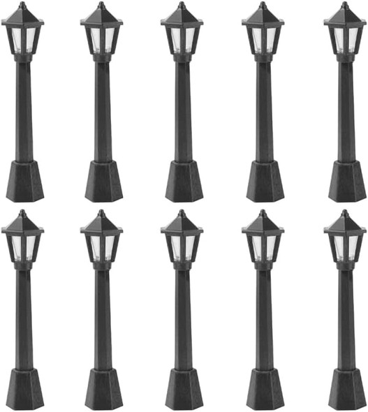 10Pcs Mini Street Lights Model Black Resin Simulated Lamp Post 3.14 Inch Decorative Ornament For Diy Crafts Miniature Scenes And Home Decor 10Pcs Mini Street Lights Model Black Resin Simulated Lamp Post 3.14 Inch Decorative Ornament For Diy Crafts Miniature Scenes And Home Decor