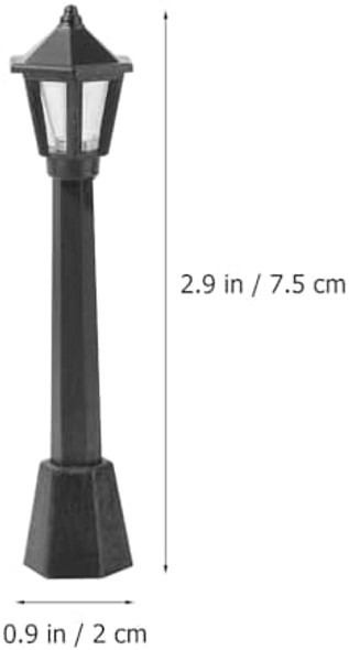 10Pcs Mini Street Lights Model Black Resin Simulated Lamp Post 3.14 Inch Decorative Ornament For Diy Crafts Miniature Scenes And Home Decor 10Pcs Mini Street Lights Model Black Resin Simulated Lamp Post 3.14 Inch Decorative Ornament For Diy Crafts Miniature Scenes And Home Decor
