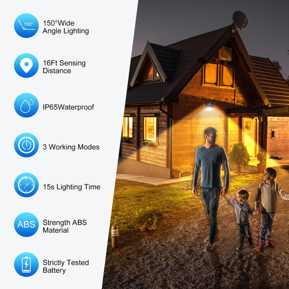 Solar Lights Outdoor [6Pack/3Modes] Solar Security Lights Solar Motion Sensor Lights Waterproof Outdoor Lights For Garden Fence Patio Garage