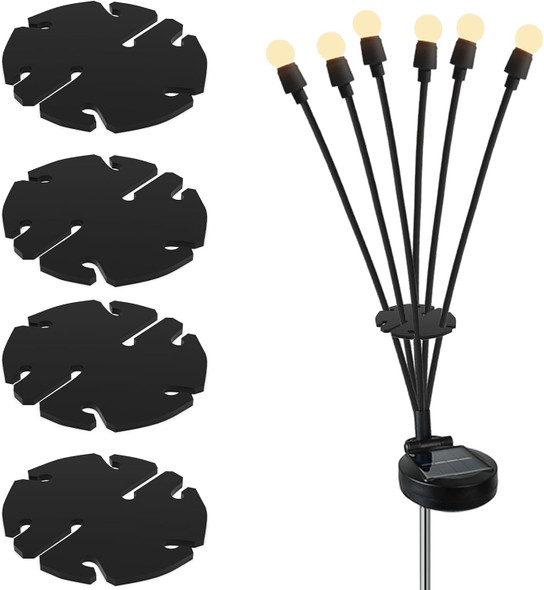 Siotmera 6Pcs Solar Light Separators Accessories For Adjusting Branches 8 Holes 1.7” X 0.15” Garden Light Separators For Solar Pathway Lights Garden Lights