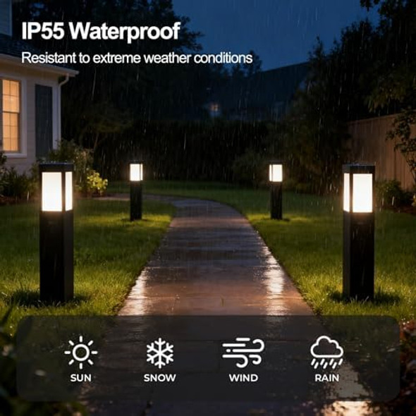 Skyglow Solar Bollard Light 32" Stainless Steel Led Ip55 Outdoor Waterproof Curb Appeal Modern Landscape Path Lights For Garden Pathway Lawn Patio Courtyard And Driveway Decoration Skyglow Solar Bollard Light 32" Stainless Steel Led Ip55 Outdoor Waterproof Curb Appeal Modern Landscape Path Lights For Garden Pathway Lawn Patio Courtyard And Driveway Decoration