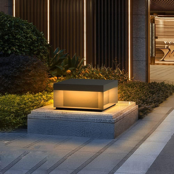 Slawa Pillar Lamp Post Light - 3000K Outdoor Column Pillar Lamps Led Modern Black Square Patio Pole Table Lamps Waterproof Aluminum Fence Deck Column Cap Lamp For Patio Posts Garden Decoration Slawa Pillar Lamp Post Light - 3000K Outdoor Column Pillar Lamps Led Modern Black Square Patio Pole Table Lamps Waterproof Aluminum Fence Deck Column Cap Lamp For Patio Posts Garden Decoration