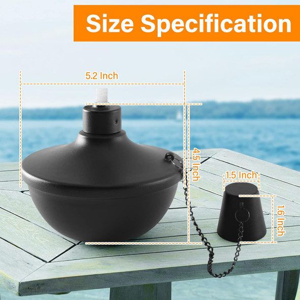 6 Pack Metal Table Top Torches 22Oz Citronella Torches For Outside Refillable Flame Light Torch Decorative Tabletop Lantern For Yard Patio Deck Garden Party Landscape