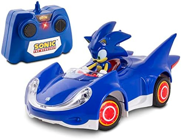 Sonic & Sega All-Stars Racing Rc: Sonic - Nkok (681) 1:28 Scale 2.4Ghz Remote Controlled Car 6.5" Compact Design Officially Licensed Sega Sonic The Hedgehog Battery Powered Ages 6+