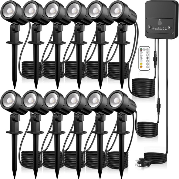 Led Landscape Lighting Kit Landscaping Lights With Remote Control Dimmable Ip66 Waterproof 2700-6500K Spot Lights For Outdoor Garden Lawn Patio Yard With Us Plug 12 Pack Led Landscape Lighting Kit Landscaping Lights With Remote Control Dimmable Ip66 Waterproof 2700-6500K Spot Lights For Outdoor Garden Lawn Patio Yard With Us Plug 12 Pack