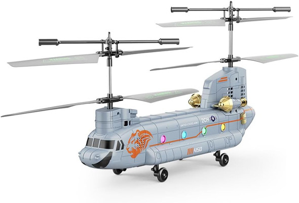 16.3Inch Remote Control HelicopterMilitary Transport Rc Helicopters With Altitude Hold One Key Take Off/LandingLed LightRc Army Helicopter Beginners For Kids Boys