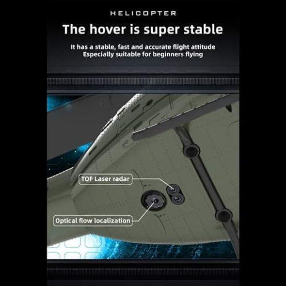 315Mm Uh-1 Remote Control Helicopter Aircraft For Adults Expert 6Ch C032 Rc Heli Maintain Altitude Brushless Motor/Optical Flow Positioning/Fly Upside Down 3D Rolling (Rtf 3-Batteries)