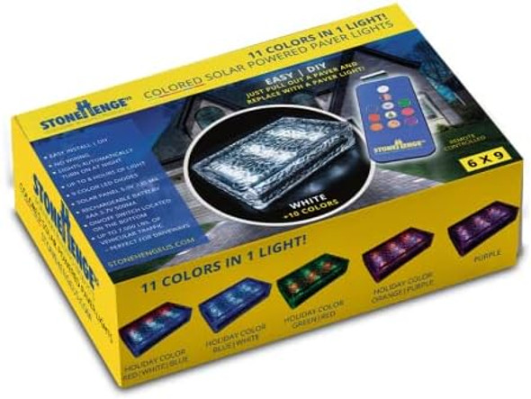 6X9 Colored Solar Powered Paver Light 11 Colors In 1 Light Driveways Walkways Patios Diy Easy Install No Wiring Up To 7000 Lbs Of Vehicular Traffic 6X9 Colored Solar Powered Paver Light 11 Colors In 1 Light Driveways Walkways Patios Diy Easy Install No Wiring Up To 7000 Lbs Of Vehicular Traffic