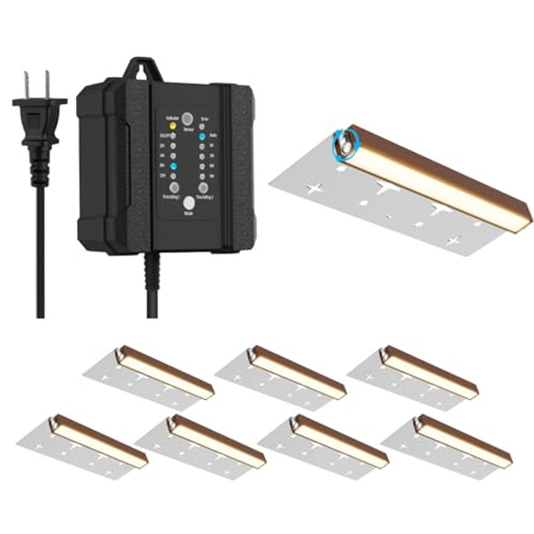 7 Inch Retaining Wall Lights With 100W Low Voltage Transformer Hardscape Lighting Ip67 Waterproof Led Outdoor Step Landscape Lights For Walls Patio Stair