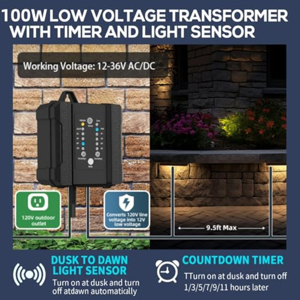 7 Inch Retaining Wall Lights With 100W Low Voltage Transformer Hardscape Lighting Ip67 Waterproof Led Outdoor Step Landscape Lights For Walls Patio Stair 7 Inch Retaining Wall Lights With 100W Low Voltage Transformer Hardscape Lighting Ip67 Waterproof Led Outdoor Step Landscape Lights For Walls Patio Stair