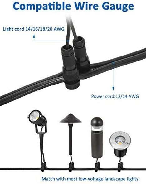 Sunvie Low Voltage Fastlock Landscape Lighting Wire Connector Outdoor 12-14 Gauge Cable Connectors For Landscape Path Lights Work With Malibu Paradise Moonrays And More (16 Pack) Sunvie Low Voltage Fastlock Landscape Lighting Wire Connector Outdoor 12-14 Gauge Cable Connectors For Landscape Path Lights Work With Malibu Paradise Moonrays And More (16 Pack)