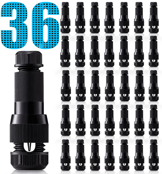 Sunvie Low Voltage Wire Connector Waterproof Landscape Lighting Connectors 12-14 Gauge Wire Connectors Low Voltage Landscape Wire Connectors For Path Light Spot Light And Other Outdoor Light 36Pack