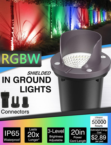 Sunvie Rgbw Low Voltage Landscape Lighting Color Changing 12W Waterproof Well Lights Landscape Led In Ground 12-24V Dimmable Paver Lights With Connectors For Pathway Garden Yard Fence Deck 8 Pack Sunvie Rgbw Low Voltage Landscape Lighting Color Changing 12W Waterproof Well Lights Landscape Led In Ground 12-24V Dimmable Paver Lights With Connectors For Pathway Garden Yard Fence Deck 8 Pack