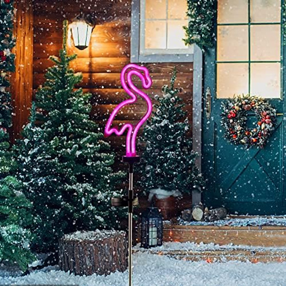 Sveiks Solar Pink Flamingo Yard Ornaments W/Stakes Solar Landscape Lights Outdoor Waterproof Neon Strip For Garden Pathway Patio Lawn Flowerbed Beach Party Wedding 30" Tall (2 Pack) Sveiks Solar Pink Flamingo Yard Ornaments W/Stakes Solar Landscape Lights Outdoor Waterproof Neon Strip For Garden Pathway Patio Lawn Flowerbed Beach Party Wedding 30" Tall (2 Pack)