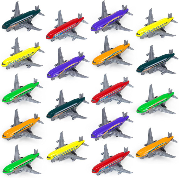 15 Pack Toy Airplane Goodie Bag Stuffers Mini Diecast Airplane Toys For Boys Girls 3 4-8 9 Years Pull Back Alloy Model Planes Aeroplane Toys For Kids Birthday Cake Toppers Party Favors 6 Colors