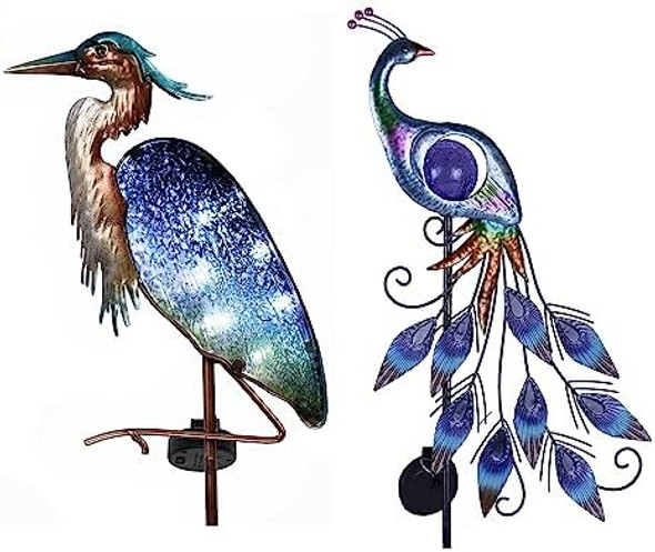 Teresa'S Collections Garden Decor For Outside Solar LightsGlass Lawn Ornaments With Outdoor Lights Decorative Stake Landscape Pathway Yard Art For Patio Decorations Teresa'S Collections Garden Decor For Outside Solar LightsGlass Lawn Ornaments With Outdoor Lights Decorative Stake Landscape Pathway Yard Art For Patio Decorations