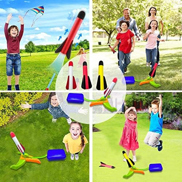 Foam Rocket Launcher For Kids Age 3 4 5 6 7 8+ Fun Catapult Rocket Toys Boys Toys Age 3-12 Girls Rocket Kids Outdoor Toy