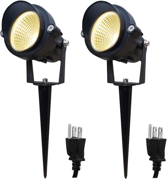 Led Outdoor Landscape Spotlight 120V 12W Waterproof Spot Lights For Yard House Garden Christmas Lighting Warm White 3000K 4 Pack