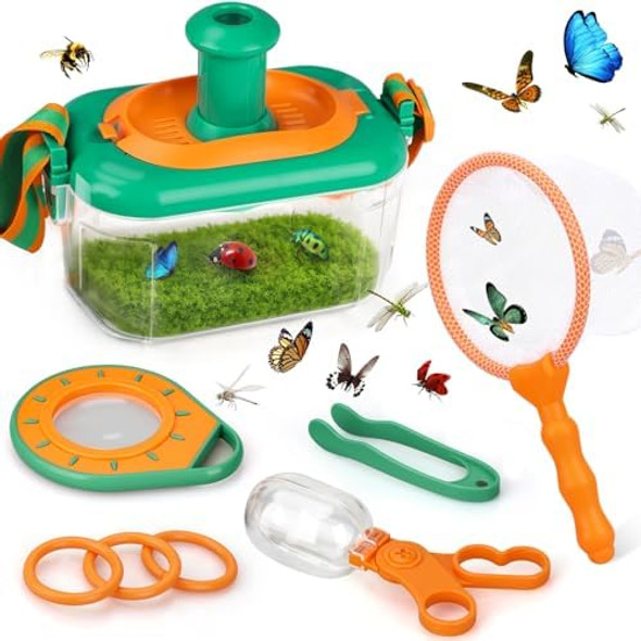Toy Life Bug Catcher For Kids Outdoor Toys With Butterfly Net Bug Habitat With Magnified Viewer Bug Toys Tweezers & Magnifying Glass Inset Catcher For Kids Outdoor Activities Explorer Kit Toy Life Bug Catcher For Kids Outdoor Toys With Butterfly Net Bug Habitat With Magnified Viewer Bug Toys Tweezers & Magnifying Glass Inset Catcher For Kids Outdoor Activities Explorer Kit