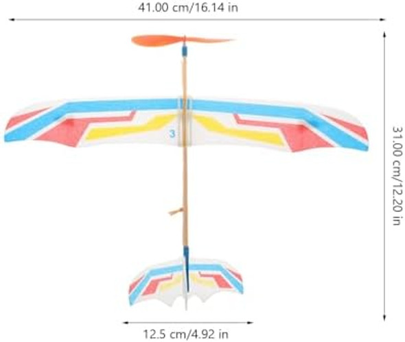10Pcs Glider Planes Airplane Gliders Rubber Band Powered Aircraft Helicopter For Kids Toddler Children Birthday Party Favor Prize Reward (Random Style)