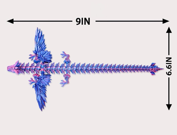 3D Printed Dragon With Wings Flying Dragon Crystal Dragon Fidget Toy Winged Dragon For Home Office Decor Executive Desk Toys (Candy) 3D Printed Dragon With Wings Flying Dragon Crystal Dragon Fidget Toy Winged Dragon For Home Office Decor Executive Desk Toys (Candy)