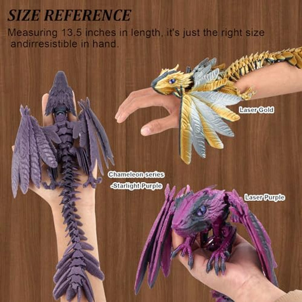 3D Printed Feathered Wyvern Dragon-13.5 Inch3D Printed Dragon Animals Pack3D Printed Flying Dragon,Articulated DragonFidget DragonDesktop OrnamentDesktop Pet Toys3D Printed Stuff(Silk Red Gold) 3D Printed Feathered Wyvern Dragon-13.5 Inch3D Printed Dragon Animals Pack3D Printed Flying Dragon,Articulated DragonFidget DragonDesktop OrnamentDesktop Pet Toys3D Printed Stuff(Silk Red Gold)