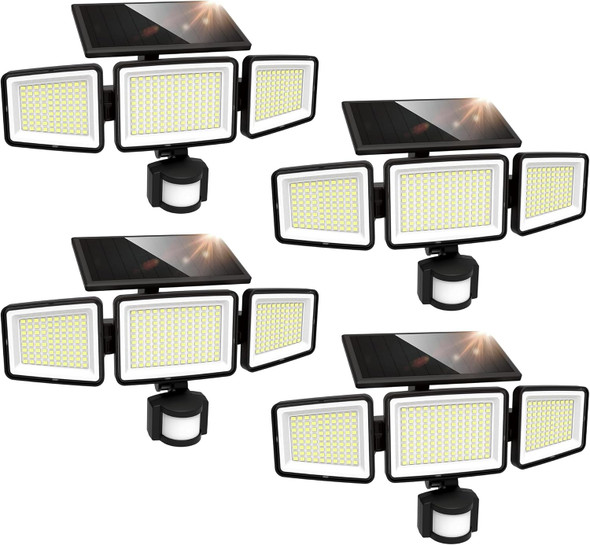 Ume Solar Outdoor Lights 302 Led 3000Lm Ip65 Waterproof Motion Sensor Outdoor Lights 3 Heads Solar Security Flood Lights 270 Wide Lighting Angle With 3 Modes For Garden Patio Yard - 2 Pack Ume Solar Outdoor Lights 302 Led 3000Lm Ip65 Waterproof Motion Sensor Outdoor Lights 3 Heads Solar Security Flood Lights 270 Wide Lighting Angle With 3 Modes For Garden Patio Yard - 2 Pack