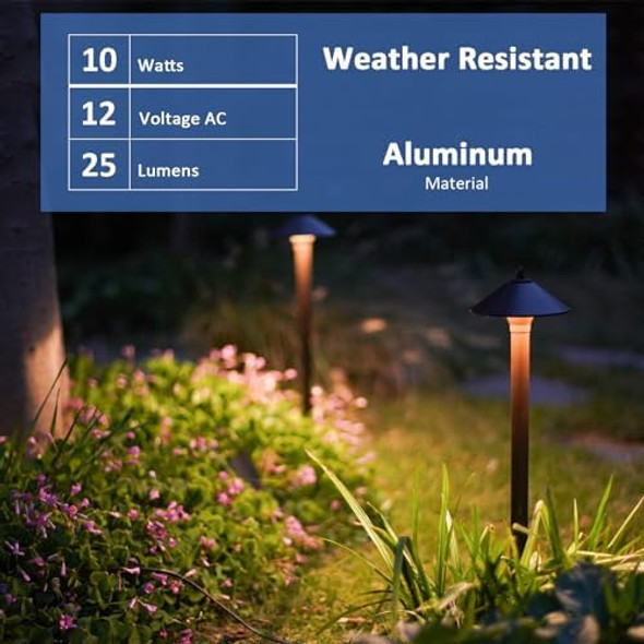 Outdoor Low Voltage Pathway Lights 10W Pro Style Landscape Lighting 25 Lumen 2700K Warm White 12V Ac Halogen Hardwired Path Light With Connector And Stake For Patio Lawn Outdoor Low Voltage Pathway Lights 10W Pro Style Landscape Lighting 25 Lumen 2700K Warm White 12V Ac Halogen Hardwired Path Light With Connector And Stake For Patio Lawn