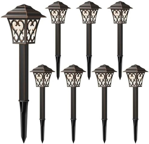 Malibu Outdoor Landscape Lighting Low Voltage 8 Pack Led Pathway Light 0.8W Garden Lights For Lawn Yard Patio 8405-9112-08 Bronze Malibu Outdoor Landscape Lighting Low Voltage 8 Pack Led Pathway Light 0.8W Garden Lights For Lawn Yard Patio 8405-9112-08 Bronze