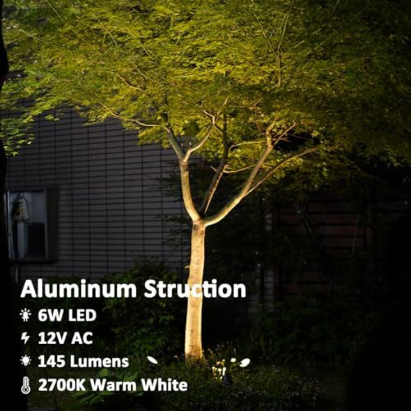 Landscape Spotlights Low Voltage Spot Lights Outdoor Lighting 8Pk 6W Led 145 Lumens Weatherproof Floodlights 12V Ac Metal Yard Lights With Connectors And Stakes For Tree Building Fence Landscape Spotlights Low Voltage Spot Lights Outdoor Lighting 8Pk 6W Led 145 Lumens Weatherproof Floodlights 12V Ac Metal Yard Lights With Connectors And Stakes For Tree Building Fence