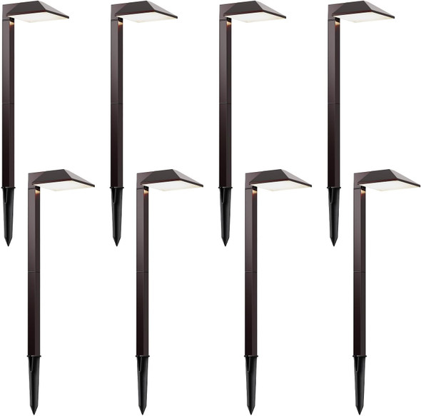 Low Voltage Pathway Lights 8Pk Outdoor Metal Landscape Lighting Kit 12V Ac 0.6W 22 Lumen Led Path Lights With Connectors And Stakes Warm White Hardwired Walkway Light Low Voltage Pathway Lights 8Pk Outdoor Metal Landscape Lighting Kit 12V Ac 0.6W 22 Lumen Led Path Lights With Connectors And Stakes Warm White Hardwired Walkway Light