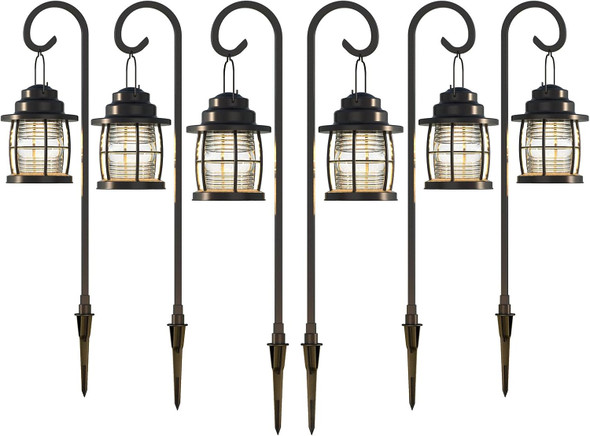 Low Voltage Pathway Lights 1.1W 12V Ac Outdoor Shepherd Hook Path Lights 6Pk 32 Lumen Metal Landscape Lighting Kit Warm White Hardwired Walkway Light With Connectors And Stakes Low Voltage Pathway Lights 1.1W 12V Ac Outdoor Shepherd Hook Path Lights 6Pk 32 Lumen Metal Landscape Lighting Kit Warm White Hardwired Walkway Light With Connectors And Stakes