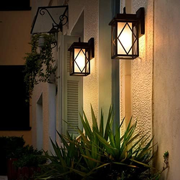 Uolfin Outdoor Light Fixture Wall Mount Porch Lights Exterior Wall Lantern With Frosted Glass ShadeFront Door Foyer Courtyard And GarageBlack Uolfin Outdoor Light Fixture Wall Mount Porch Lights Exterior Wall Lantern With Frosted Glass ShadeFront Door Foyer Courtyard And GarageBlack