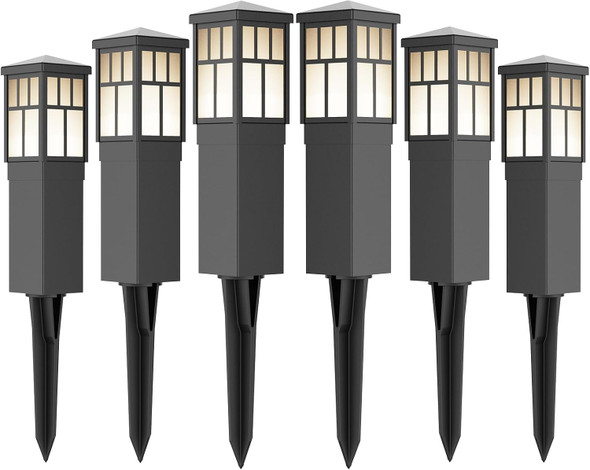 Low Voltage Landscape Lighting 6Pack Outdoor Square Bollard Path Lights Led Landscape Pathway Lighting 0.6W 3200K Warm White Light For Walkway Yard Backyard Lawn Garden (6) Low Voltage Landscape Lighting 6Pack Outdoor Square Bollard Path Lights Led Landscape Pathway Lighting 0.6W 3200K Warm White Light For Walkway Yard Backyard Lawn Garden (6)
